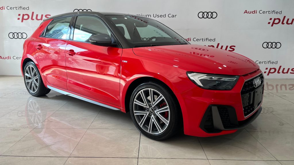 Audi A1 2023 — 5 pts. HB Sportback S Line, 200 HP, 2.0T, TA, a/ac. Aut., piel, f. xenón, RA-18